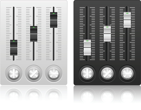 Mixing console icon on a white background. 