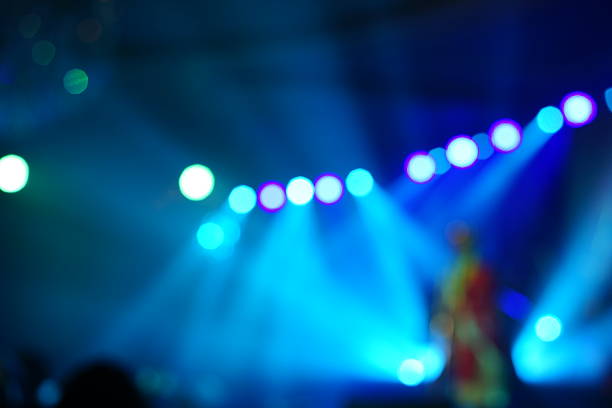 istock Defocused entertainment concert lighting on stage 638436824
