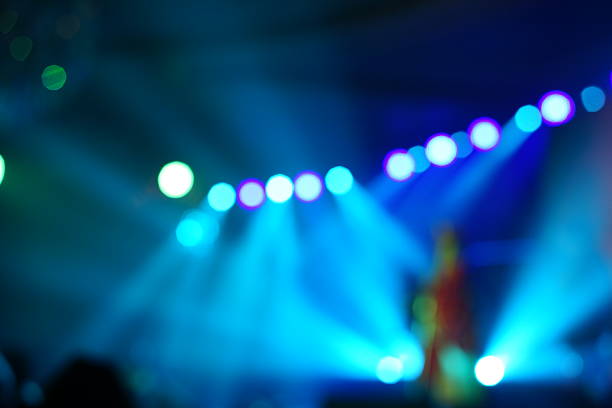 istock Defocused entertainment concert lighting on stage 638436946