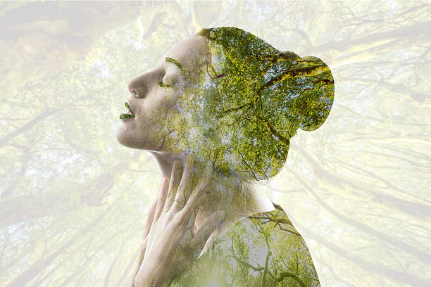 istock Double exposure woman portrait 638438672