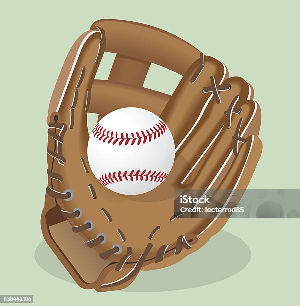 Vector Realistic Illustration Baseball Glove And Ball Stock Illustration - Download Image Now