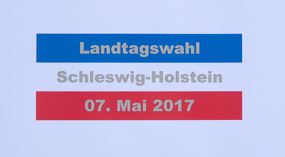 flag of Schleswig-Holstein with letters and numbers
