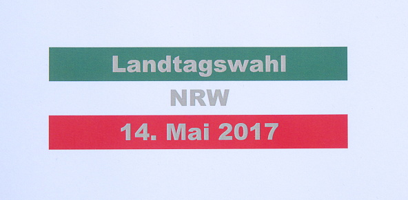 flag of NRW with letters and numbers