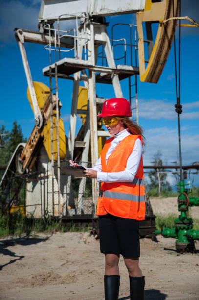 istock Woman engineer in the oilfield 638446710
