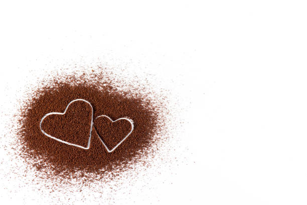 istock Grinded Coffee Love Decoration on white background 638447066
