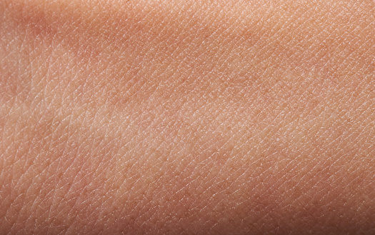 Flat human brown skin close up. Detail lines on woman skin