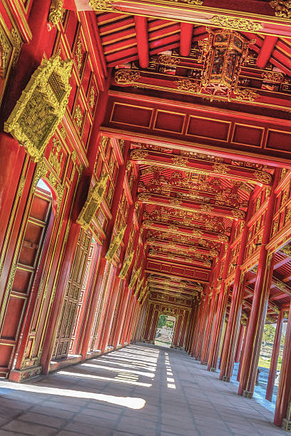 istock Red doors in Hue's Imperial City, Vietnam 638447828