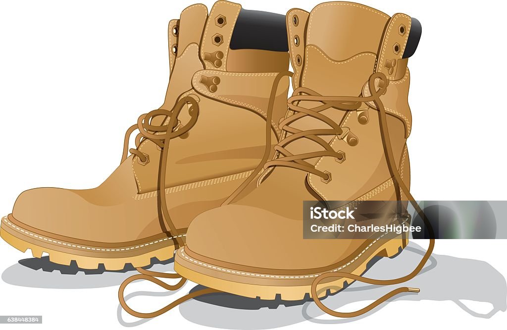 Work Boot Poster Work Boots Stock Illustration - Download Image Now - Work Boot ...