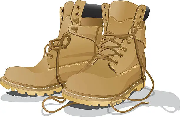 Vector illustration of Work Boots