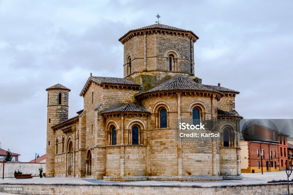 Romanesque style in Fromista, Palencia St. Martin Church, in Romanesque style in Fromista, Palencia, Castilla y Leon, Spain Architecture Stock Photo