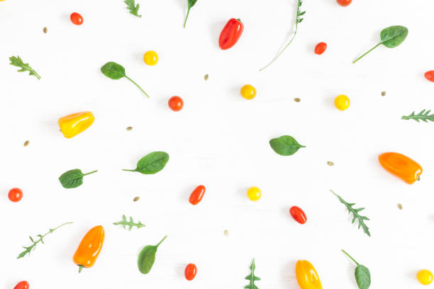 istock Frame made of fresh vegetables on white background. Flat lay 638452788