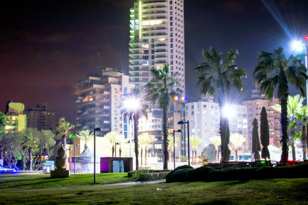 istock Night city with bright lights 638453204