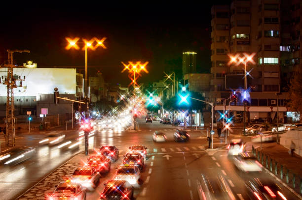 istock Night view of city streets 638454406