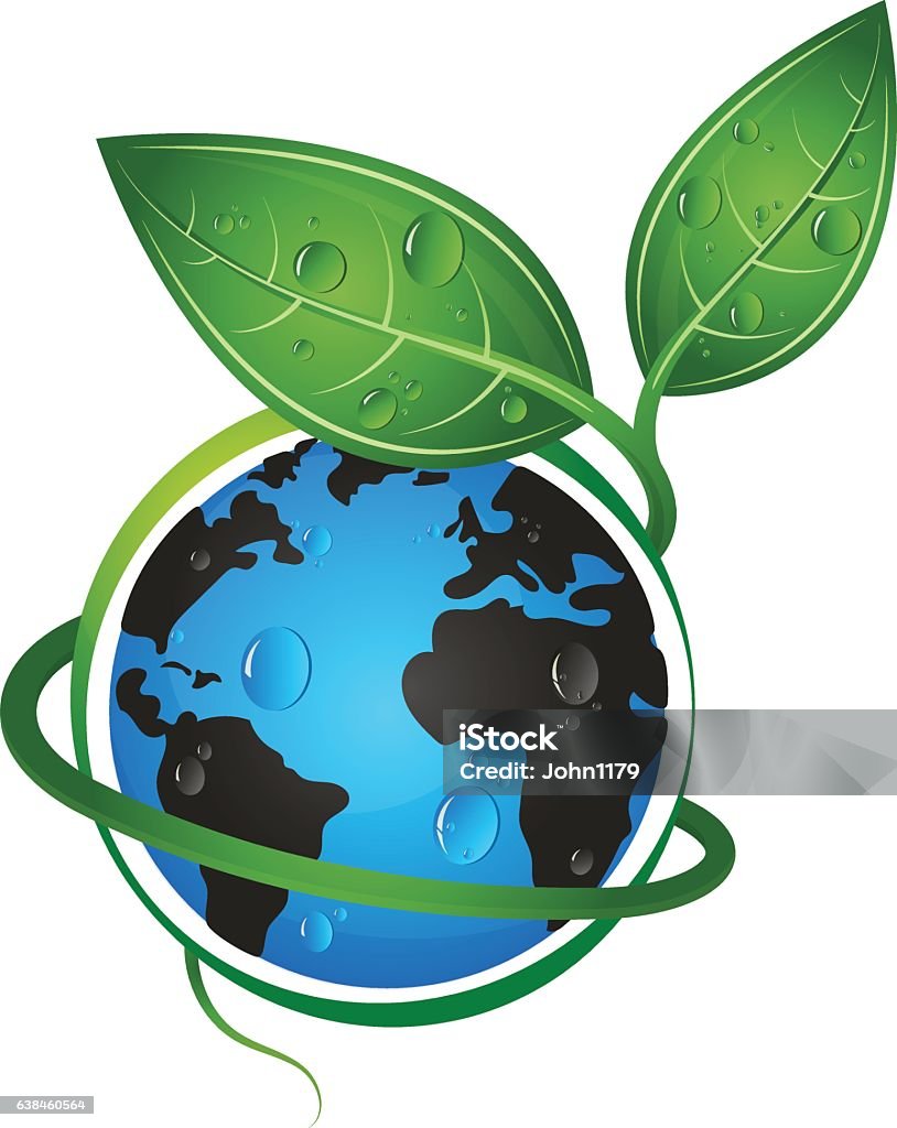 Earth green eco concept Green Earth Environmental concept for a vector Abstract stock vector