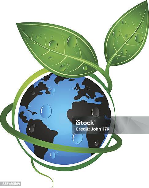 Earth Green Eco Concept Stock Illustration - Download Image Now - Abstract, Backgrounds, Blue
