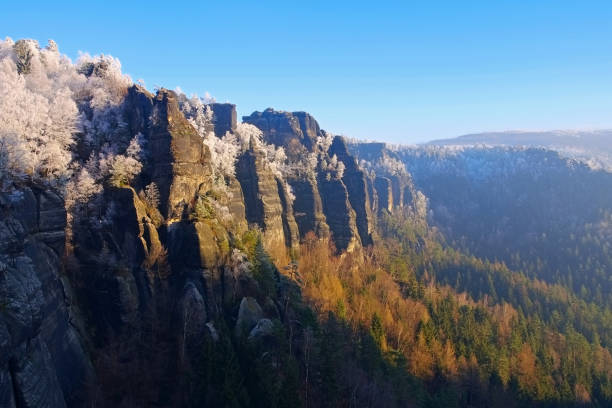 istock Elbe sandstone mountains in winter, Winterberg 638462822