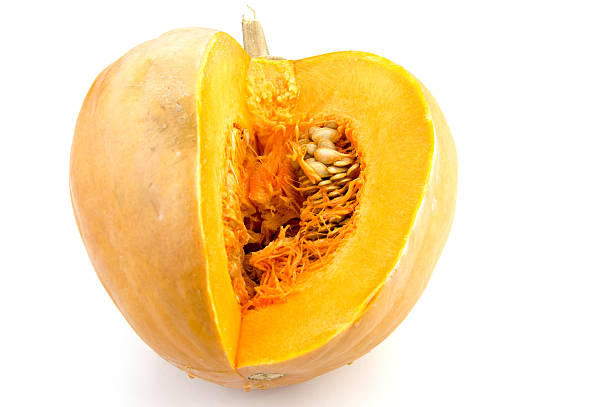 istock Fresh orange pumpkin isolated on white background. 638463218