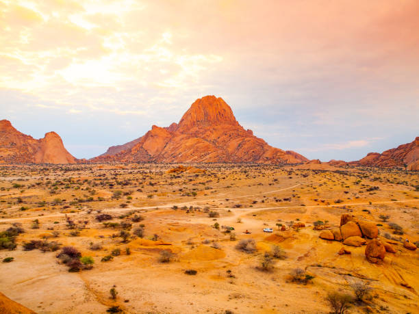 istock Spitzkoppe, aka Sptizkop - unique rock formation of pink granite 638469540