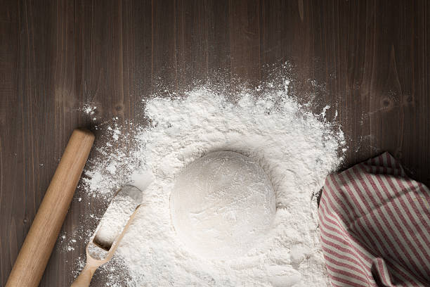 making dough over wooden table - gourmet pastry bread horizontal imagens e fotografias de stock