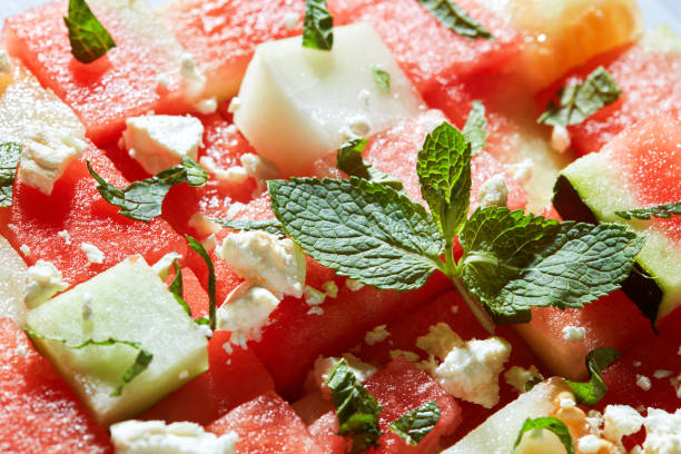 istock watermelon slices with cottage cheese 638473456