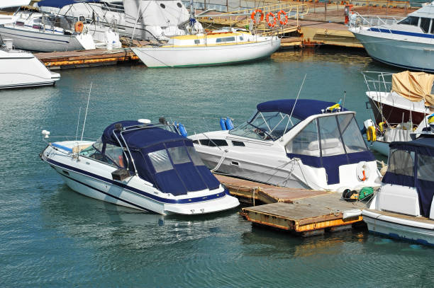 istock Motor yacht in jetty 638474236