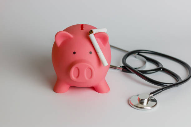 istock Piggy bank and stethoscope 638474358