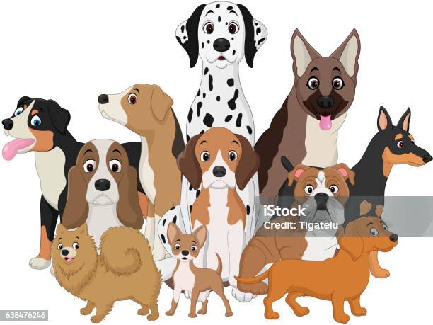 Que defecto Celsius Ilustración de Conjunto De Dibujos Animados Perros Divertidos y más  Vectores Libres de Derechos de Dálmata - Dálmata, Perro, Beagle - iStock