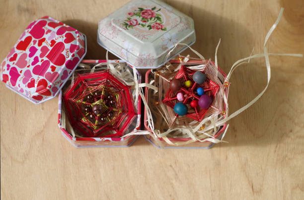 istock handmade mandala on a natural wood in cute boxes 638477652