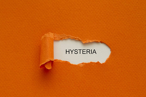 istock Hysteria word written under torn paper. 638481266