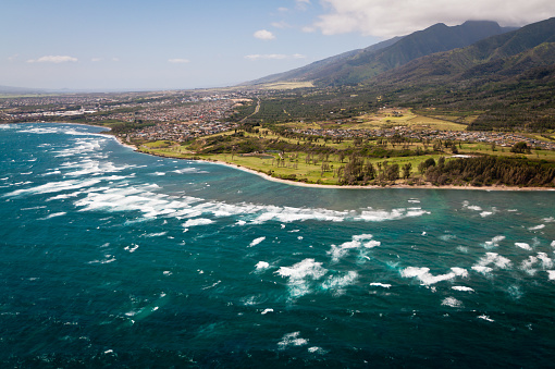 Aerial view of Maui coast