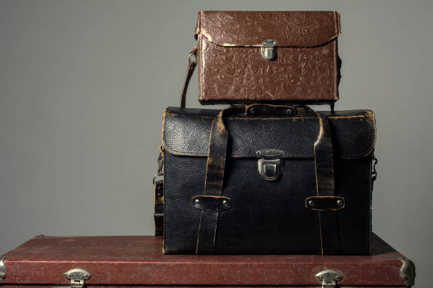istock Leather suitcases old photographer 638485982