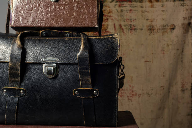 istock Leather suitcases old photographer 638486014
