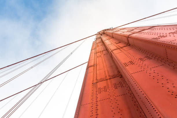 istock Golden Gate Bridge arch closeup bottom view 638487352