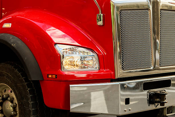 istock Front end of a semi truck while parked 638489680