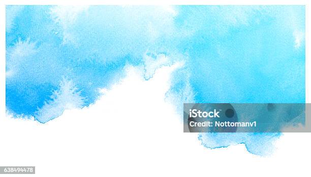 Abstract Blue Watercolor Background Stock Illustration - Download Image Now - Watercolor Background, Blue, Watercolor Painting