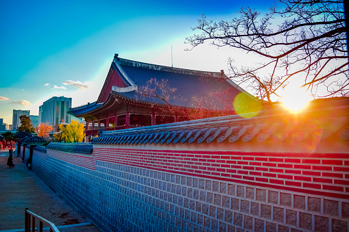 Gyeongbokgung korean palace seoul south korea