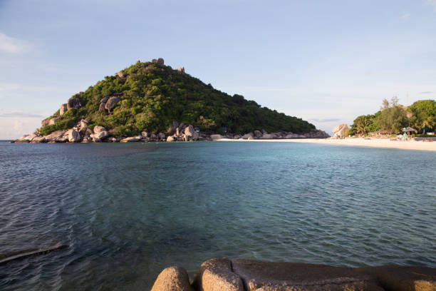 istock Tropical beach paradise: Beautiful deserted white sand beach 638494808