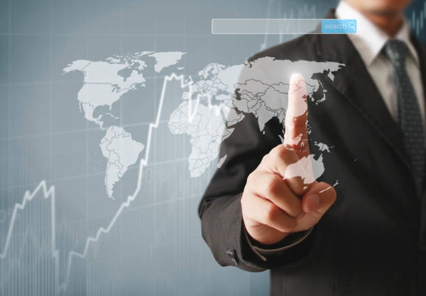 istock touching virtual icon of social network 638495904