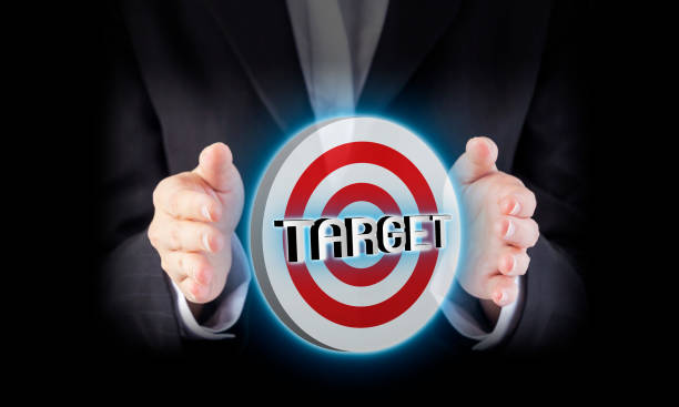 istock Business woman hands with target group concept 638497580