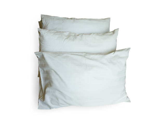 istock Stacked white spa cloth beach towels isolated on white background. 638497792