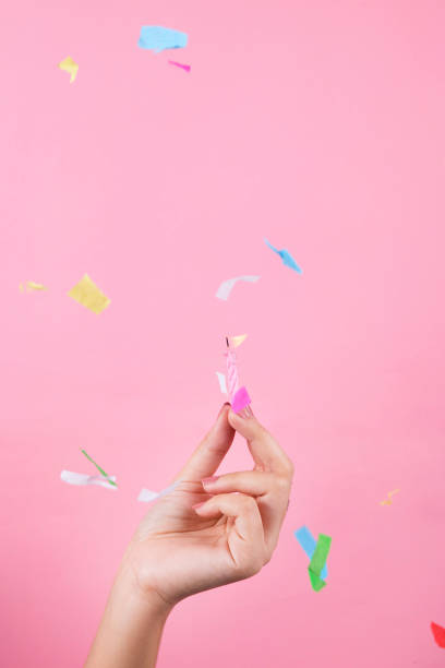 istock Women hand holding birthday candles 638497848