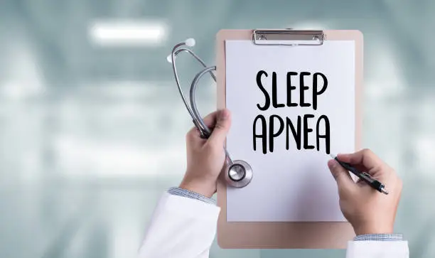 Photo of sleep apnea using CPAP , machine SLEEP APNEA  , Diagnosis Sleep