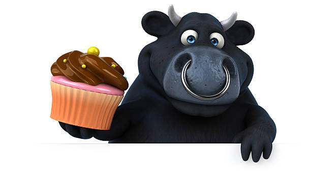 istock Black bull - 3D Illustration 638500750