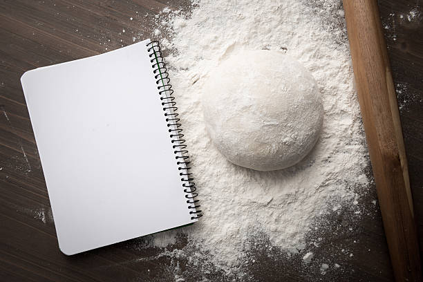 making dough over wooden table - gourmet pastry bread horizontal imagens e fotografias de stock