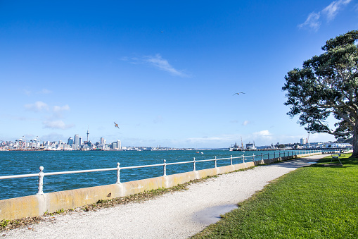 Queens Parede Reserve, a park on the waterfront area of the Devonport, in Auckland, New Zealand.