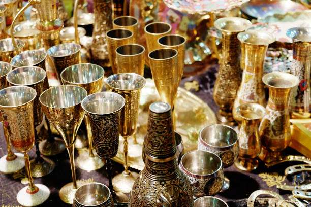 istock beautiful Golden cups and jugs 638504046