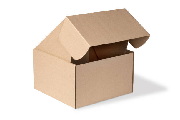 istock Open cardboard box for gifts on a white background 638507302