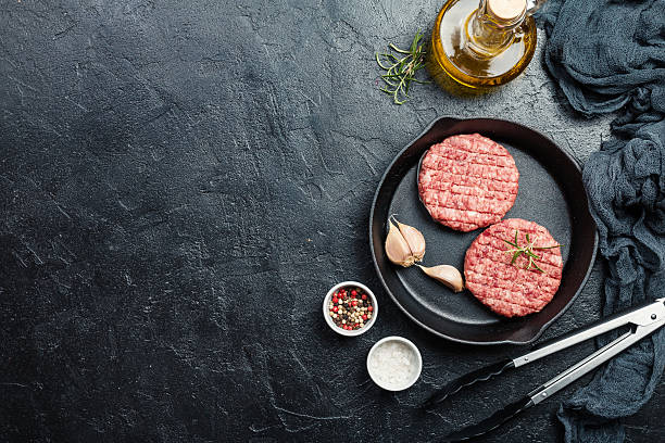 istock raw burgers - cutlets 638507546