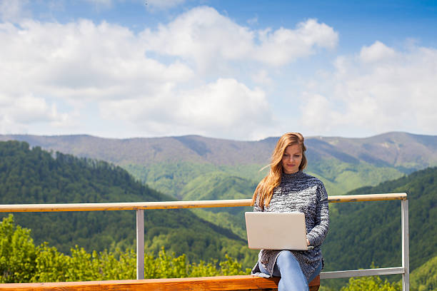 istock Pregnant woman with laptop 638509058