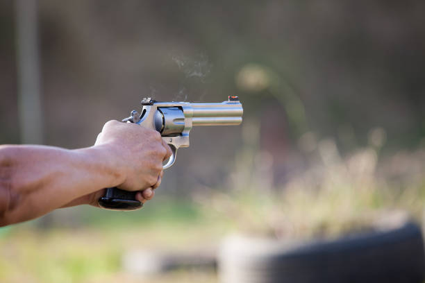 istock The sparks from the gun. 638509478